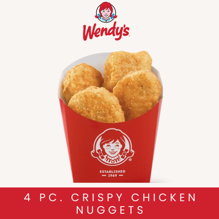 4 Piece. Crispy Chicken Nuggets Price, Calories, Ingredients, Allergens and Nutritional Information